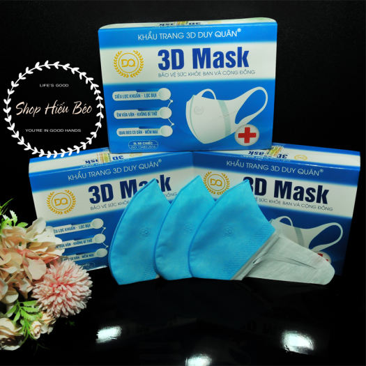 khẩu trang y tế 3d mask màu xanh công nghệ nhật hộp 50 cái công nghệ nhật