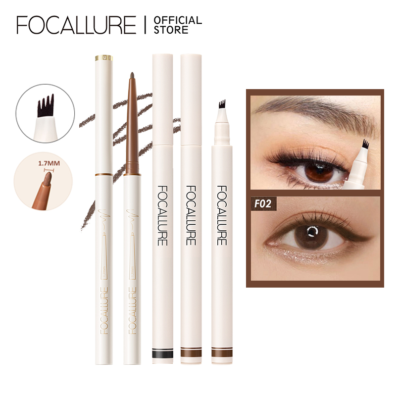 Discount on Focallure  shoes - SKU: FOCALLURE 2 PCS Natural Makeup Eye Set Waterproof Eyeliner 24 Hour Long Lasting 3D Stereo Eyebrow Pe