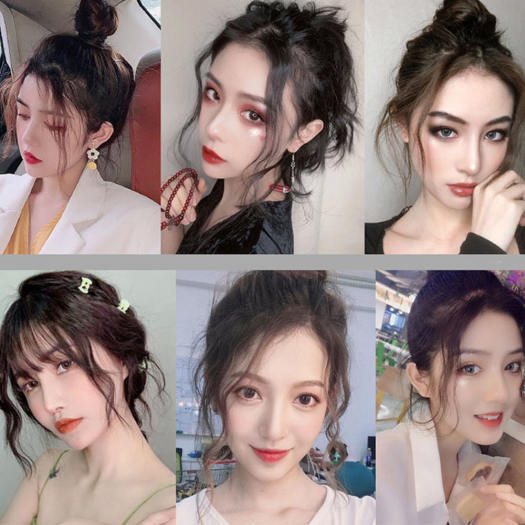 Tóc Mái Tổng Hợp Tự Nhiên Cho Nữ, Pháp Pha Trộn Clip Trong Phần Mở Rộng Tóc Tóc Mái Giả Tóc Side Fringe