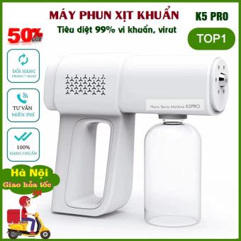 Súng Xịt Khử Khuẩn cầm tay Nano K5 PRO Tích Hợp 8 đèn UV diệt 99% vi khuẩn - Máy Phun Khử Khuẩn Xịt Diệt Virus Chống Vi Khuẩn
