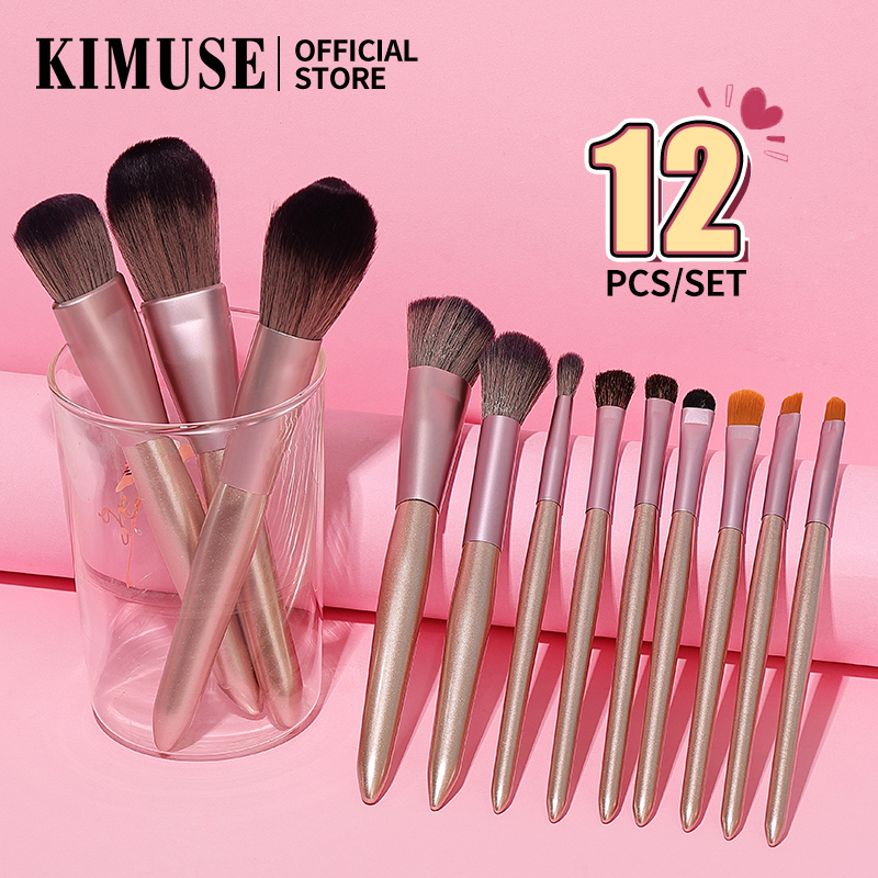 Discount on KIMUSE  shoes - SKU: KIMUSE 12Pcs/Set Soft Makeup Brushes Set Multifunctional Use Beauty Tools