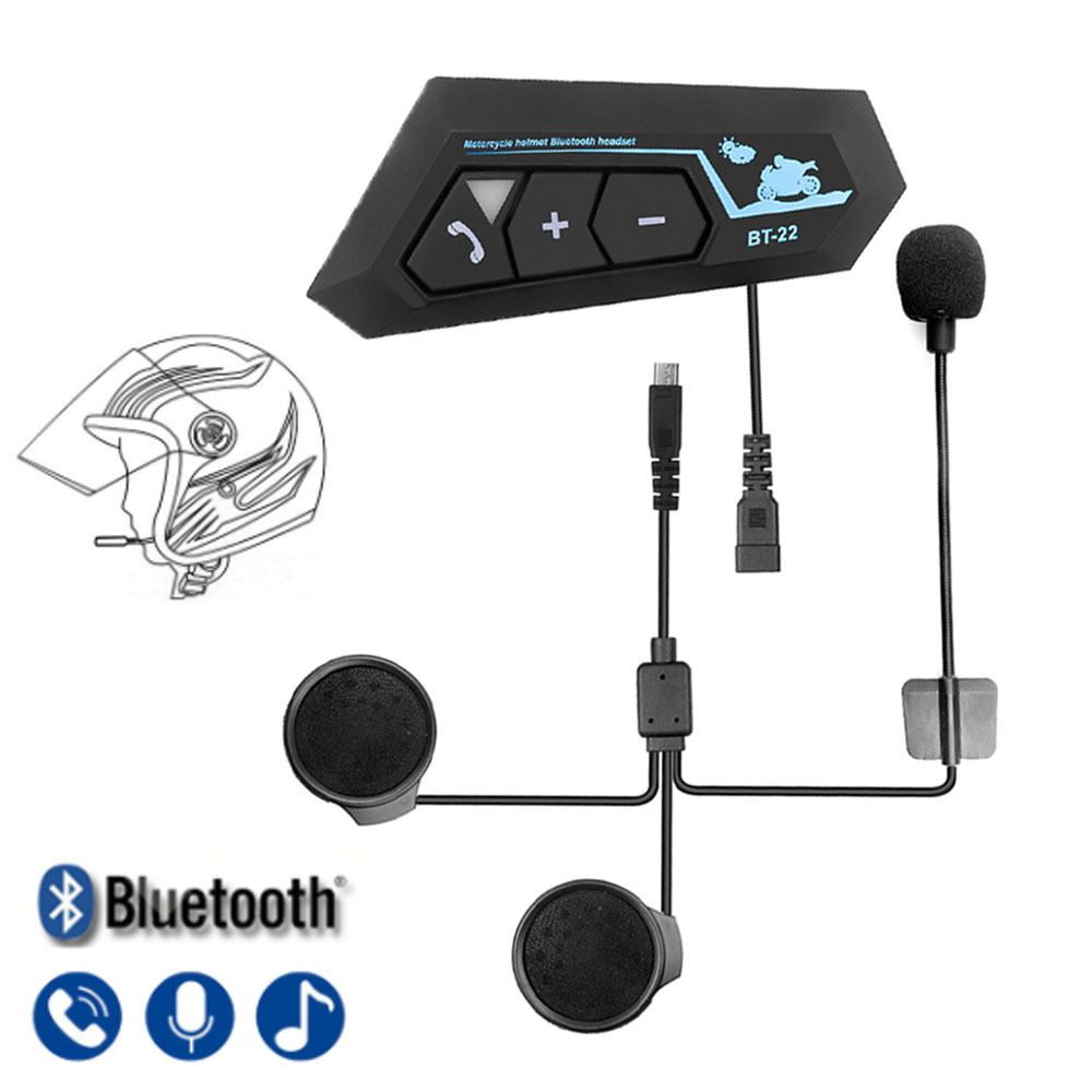 BT-22 Mũ bảo hiểm xe máy bluetooth 5.0 Tai nghe không dây rảnh tay micrô gọi thoại tai nghe stereo xe máy không thấm nước tai nghe