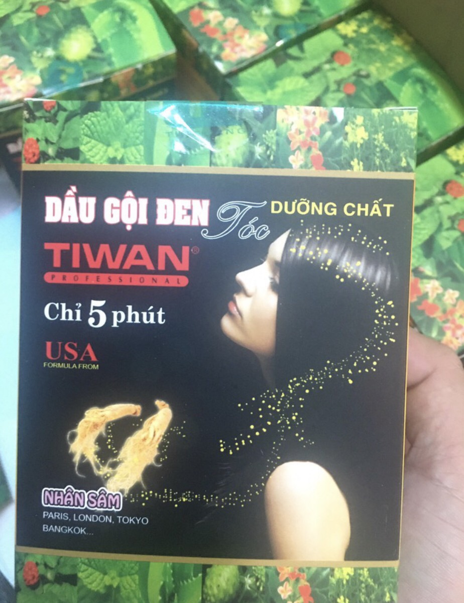 Hộp dầu gội gội là đen tóc tiwan