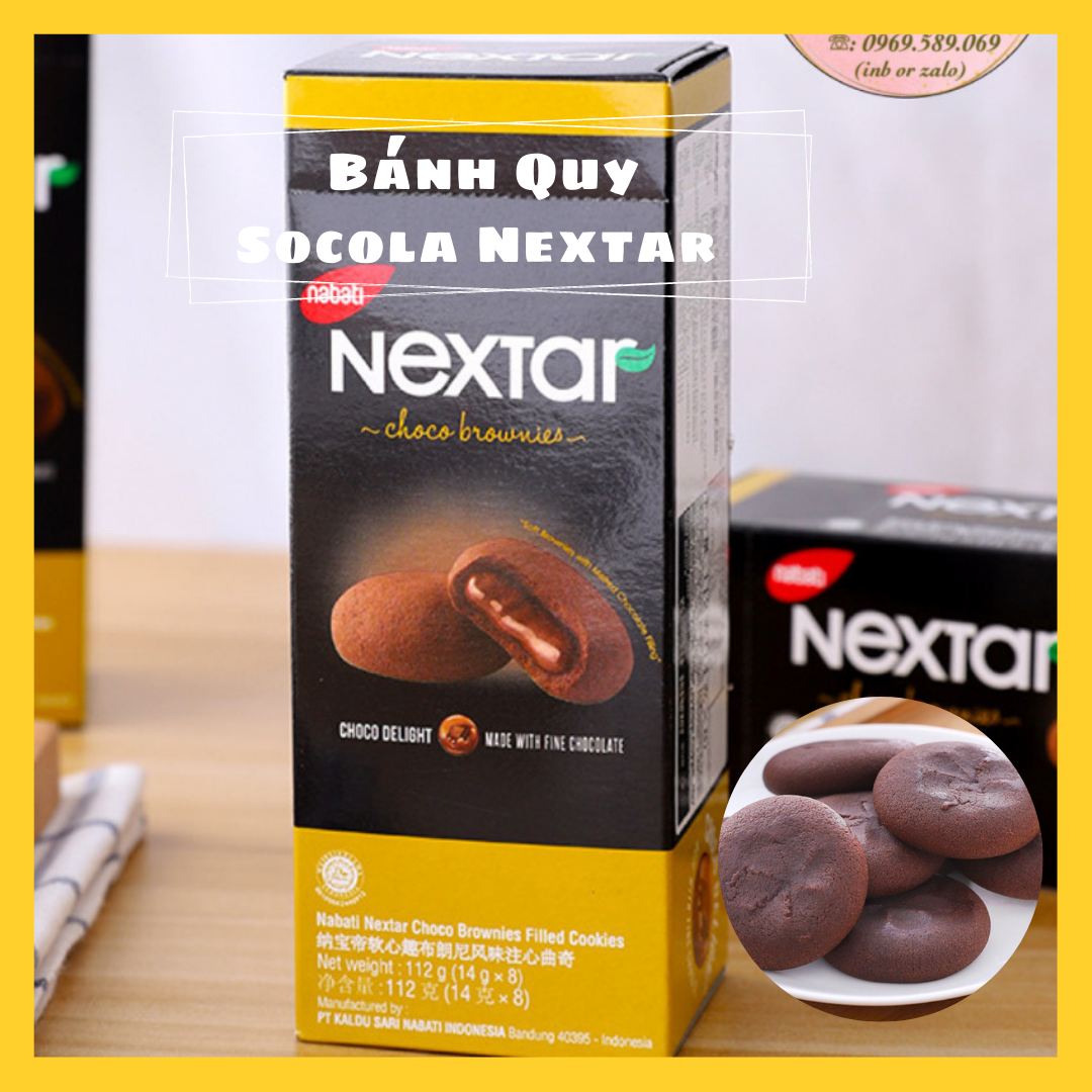Bánh Quy Mềm Socola Nexter Nabati 112g (8 bánh) - Shop Mẹ Bắp [Date 12/2023]