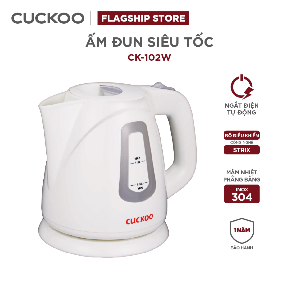 [QUÀ TẶNG] Ấm đun siêu tốc Cuckoo CK-102W - Hàng chính hãng