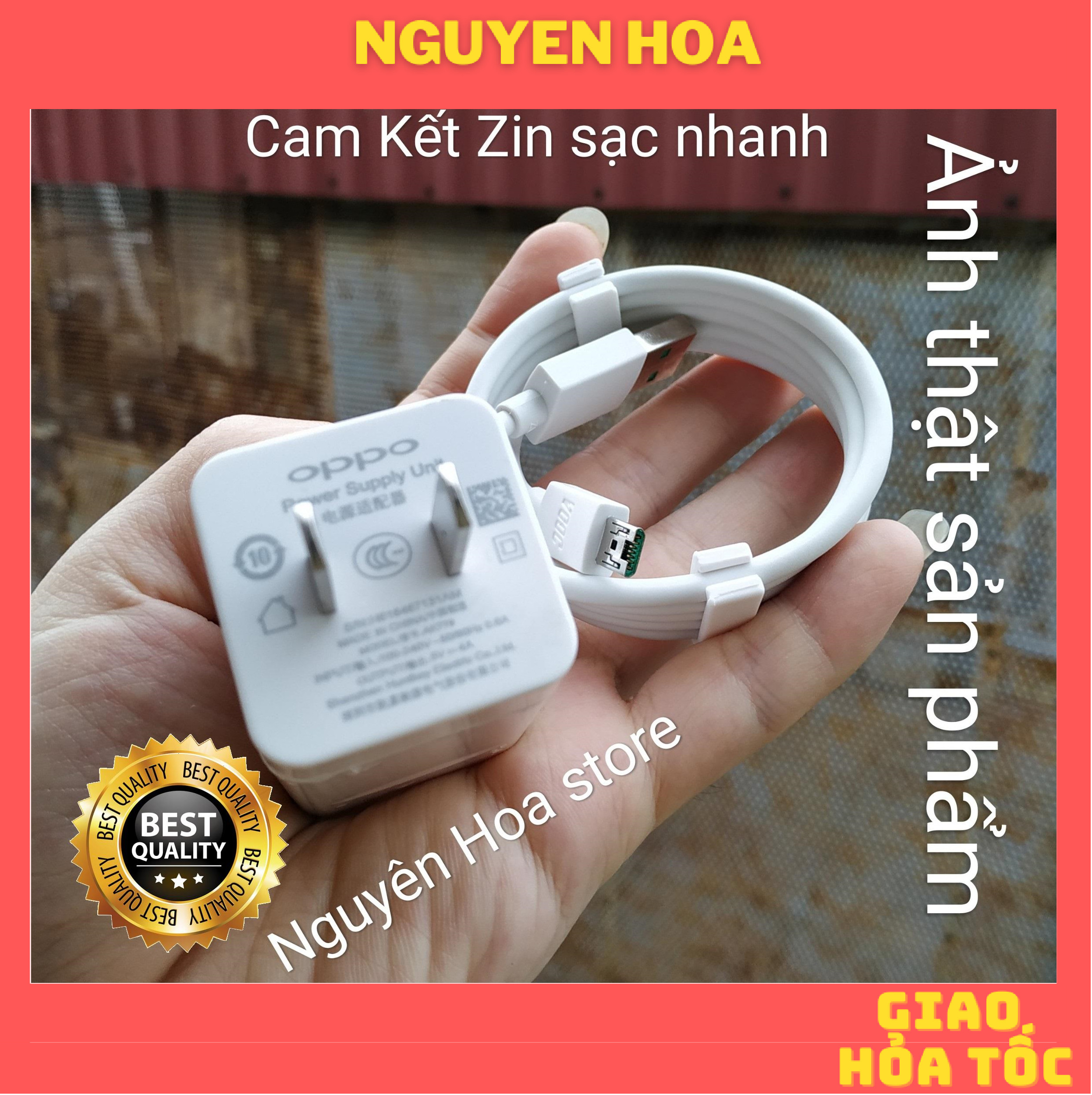 Bộ Sạc Nhanh Oppo VOOC F9, F1Plus, F3Plus, Find 7, Find 7a, R7s, R7 Plus, R9, R9 Plus, R5, N3 - Ảnh thật sản phẩm 2021