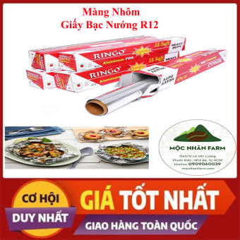 Màng Nhôm - Giấy Bạc nướng thực phẩm RINGO - R12 ( Nướng bánh, nướng cá thịt - thực phẩm an toàn)