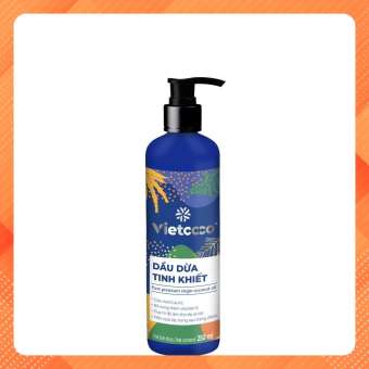 Dầu Dừa Nguyên Chất - Tinh Khiết Vietcoco 250ml Chai Vòi Dùng Dưỡng Da Dưỡng Tóc