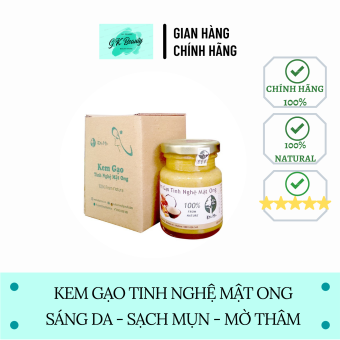 Kem gạo tinh nghệ mật ong Độc Mộc + Làm đep tự nhiên + Dưỡng trắng da - GK BEAUTY