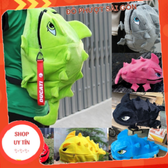 Balo Hình Khủng Long Nhung Size Lớn, Balo Khủng Long Vải Nhung Mịn