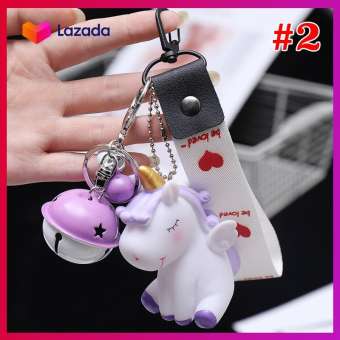 Móc khóa treo balo Kỳ lân Unicorn lady CUTE đính Lục lạc - KAShop