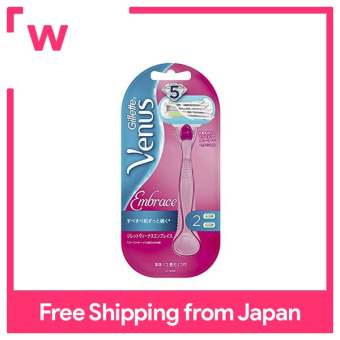 Gillette Venus ôm 5 cơ thể dao cạo màu hồng của phụ nữ với 2 lưỡi thay thế