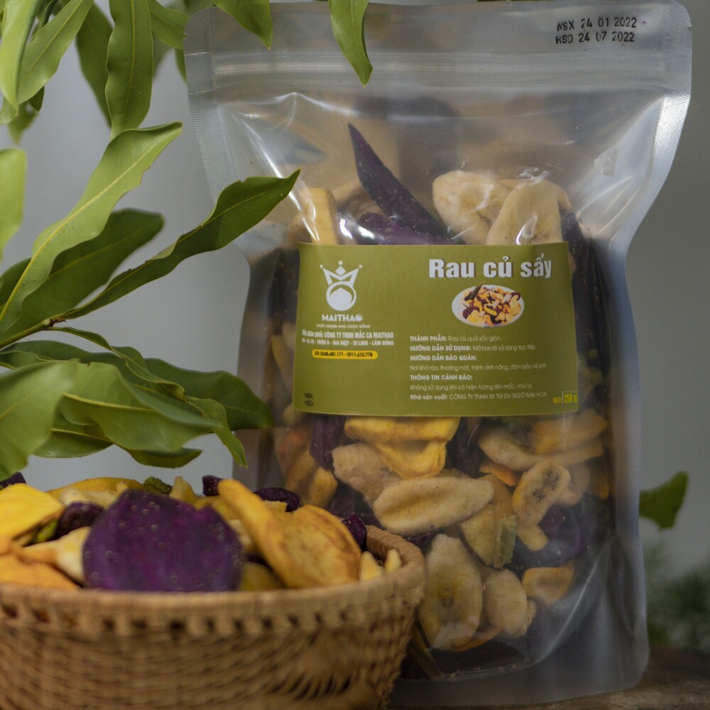 Rau củ sấy mai thao 250gr/túi - đặc sản đà lạt.