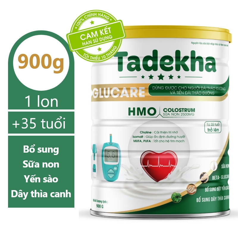 [DƯỠNG CHẤT TIỂU ĐƯỜNG] 01 lon sữa bột Glucare Tadekha dành cho người tiểu đường