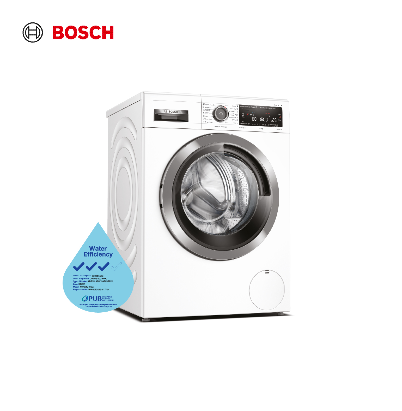 bosch 9kg ecosilence front load washing machine