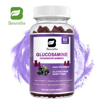 BEWORTHS Glucosamine Chondroitin Gummies with MSM & Elderberry Extra Joint Support Antioxidant Immune Support Relief Helps Inflammatory Response for Back, Knees, Hands
