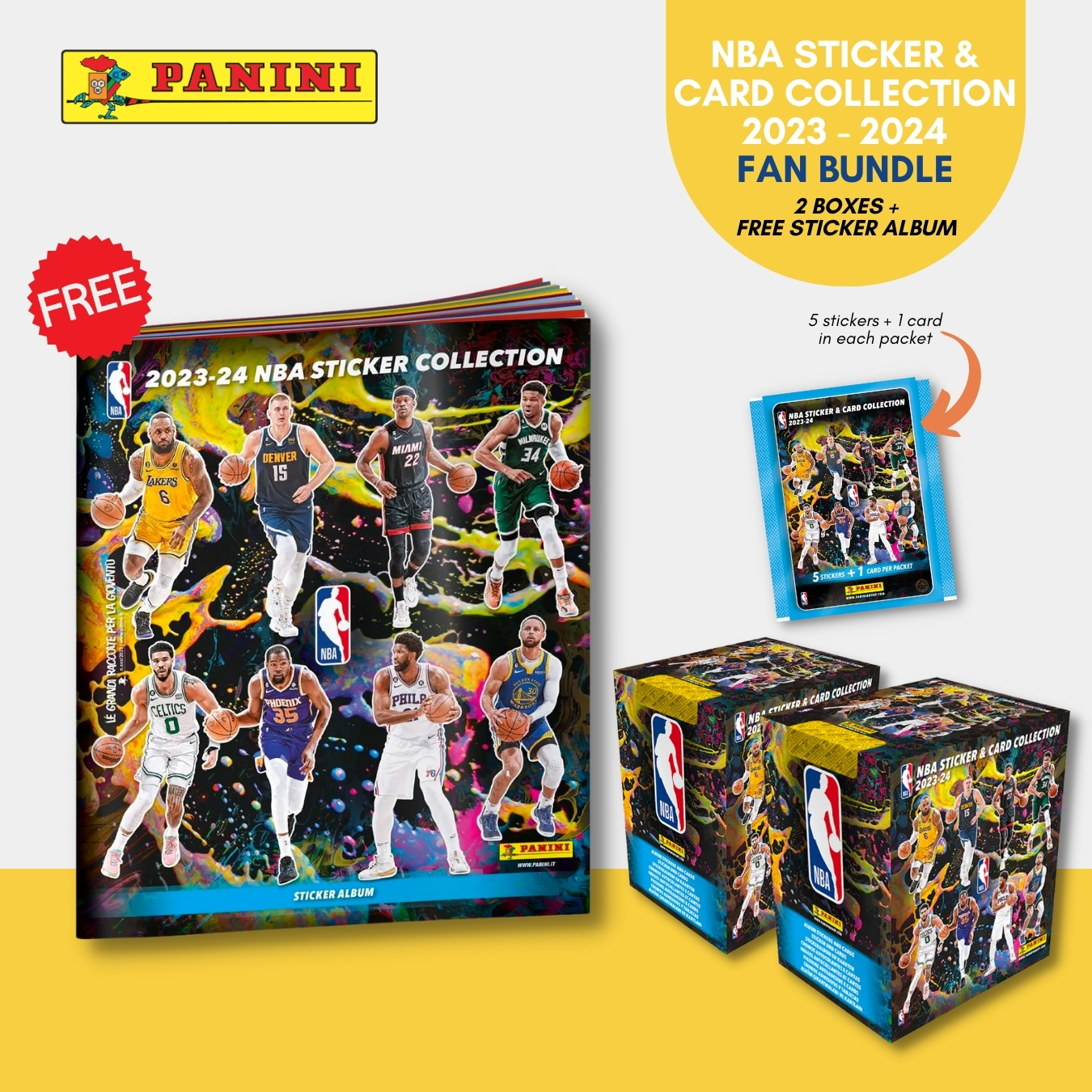 Panini Official NBA Sticker Collection 2022 / 2023 - Box of 50