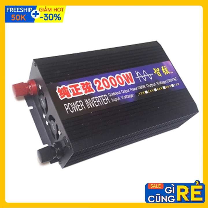 Bộ kích điện 2000w sin chuẩn từ 24v lên 220v chạy quạt không kêu