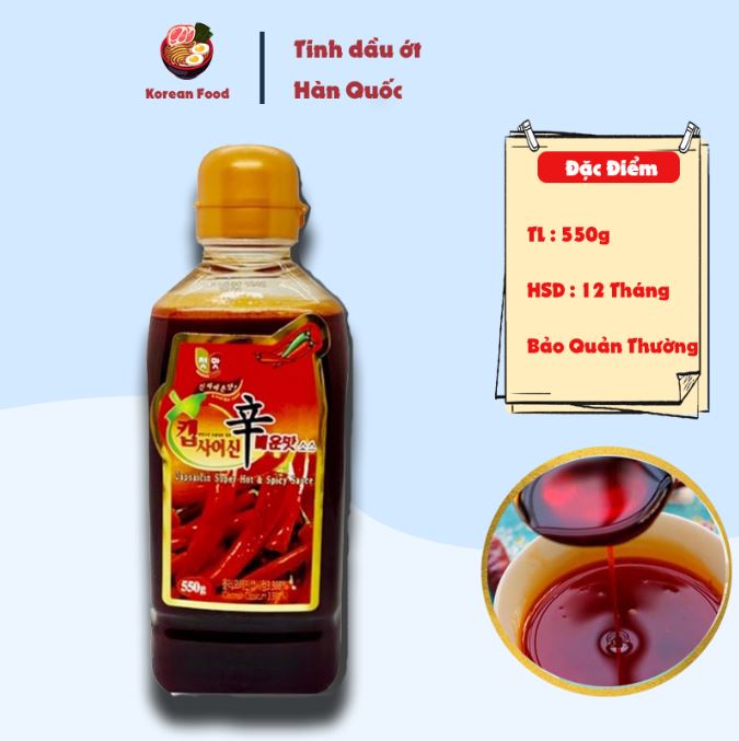 Tinh dầu ớt Capsaisin làm mỳ cay, tokpokki cấp độ Hàn Quốc