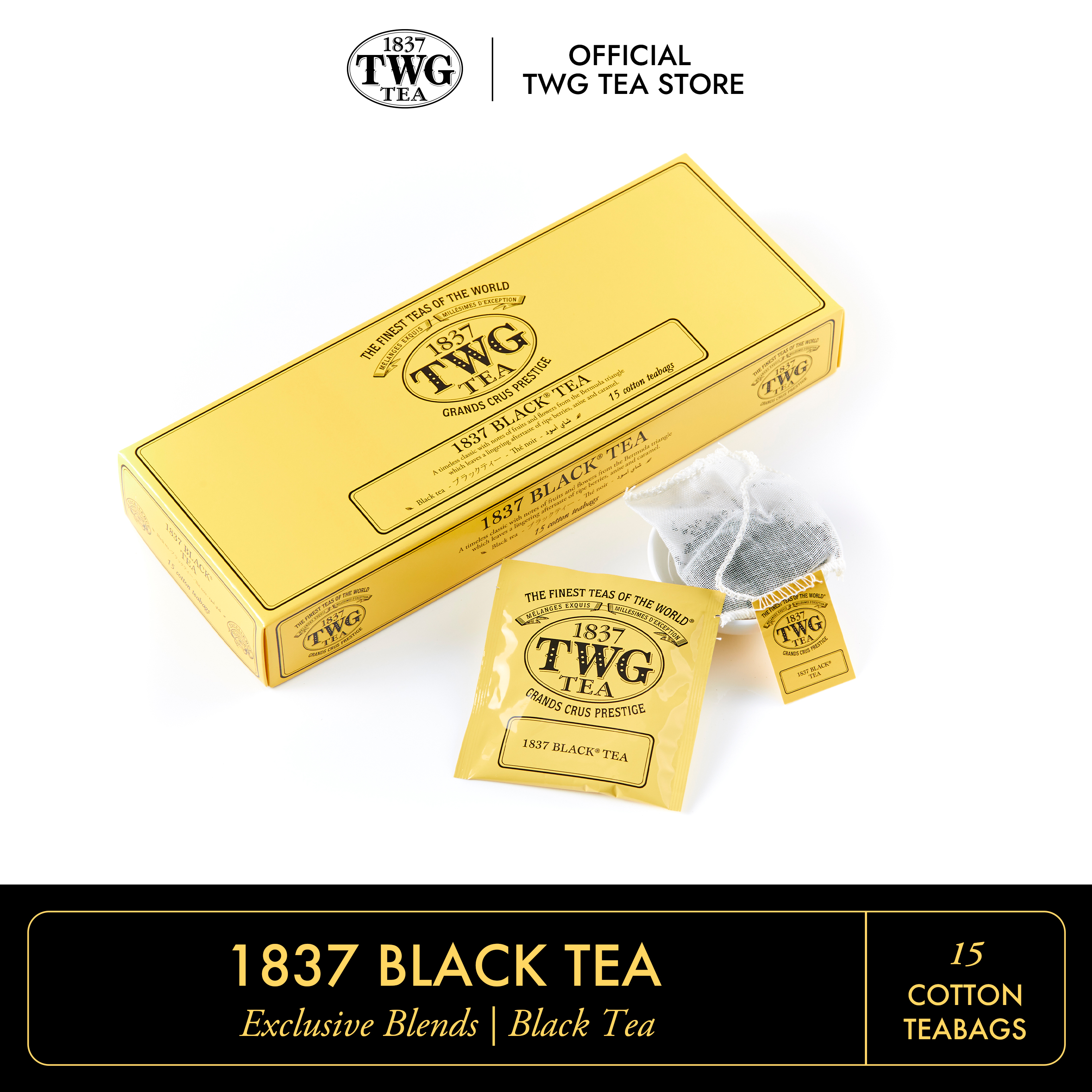 TWG Tea | Bain De Roses Tea, Darjeeling Black Tea Blend in 15 Hand