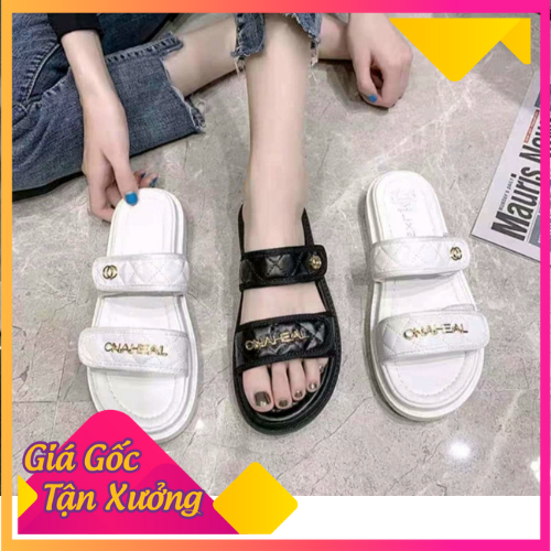 Dép nữ quai ngang dép sandal 2 quai cực đẹp đế pu siêu nhẹ da mềm êm chân