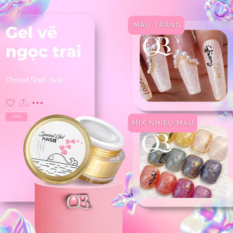 Sơn gel ngọc trai ANS màu trắng cao cấp (mix được với nhiều màu sơn gel) 10ml