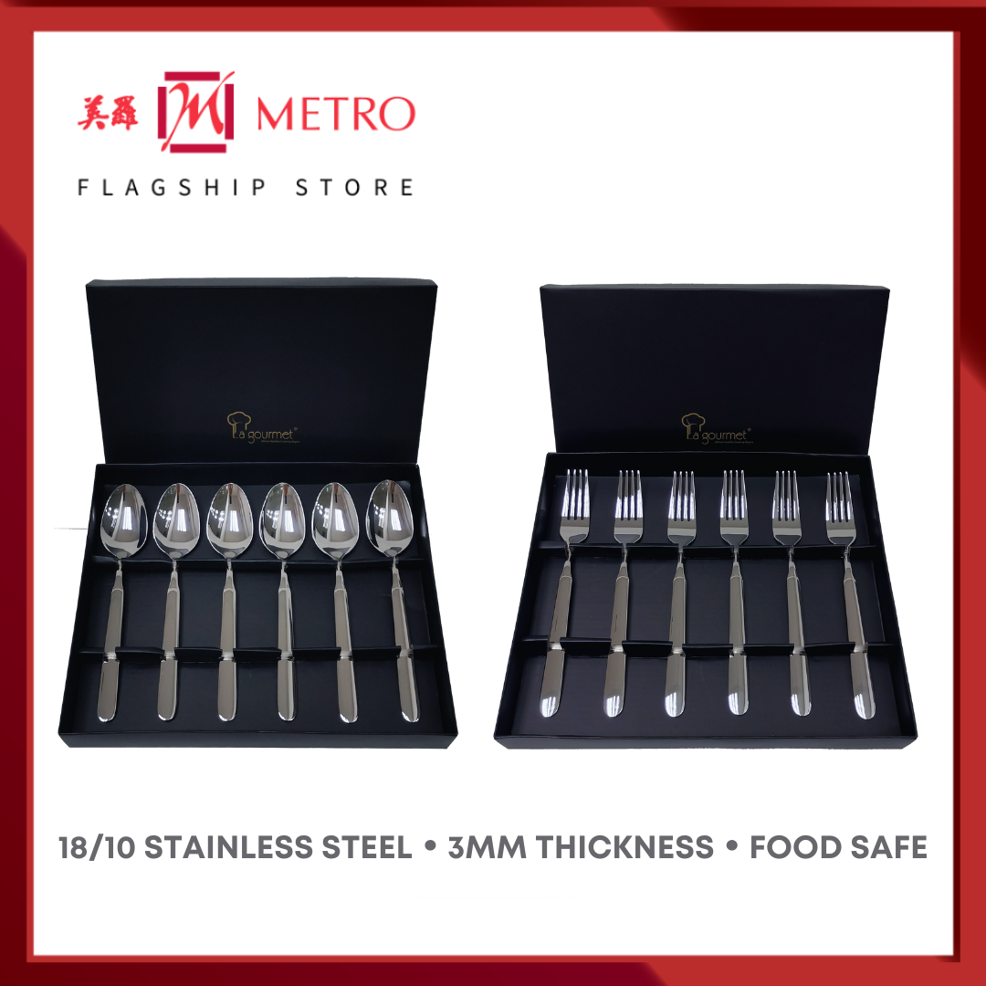 MartinALESSI 20c✖︎2 24c✖︎2 計4枚set Momento Munich Cutlery Set, 24 Piece | Stevens