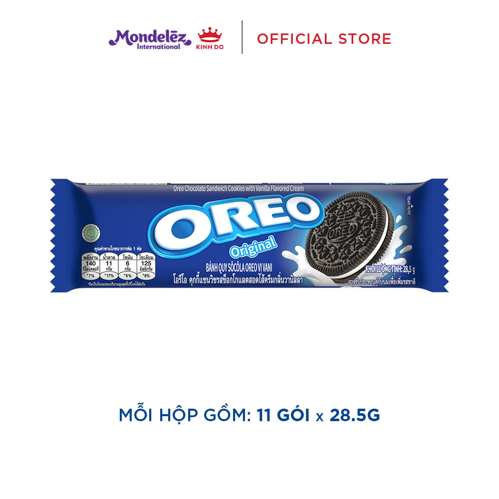 Bánh quy oreo vị vani, combo 2 hộp x 313g
