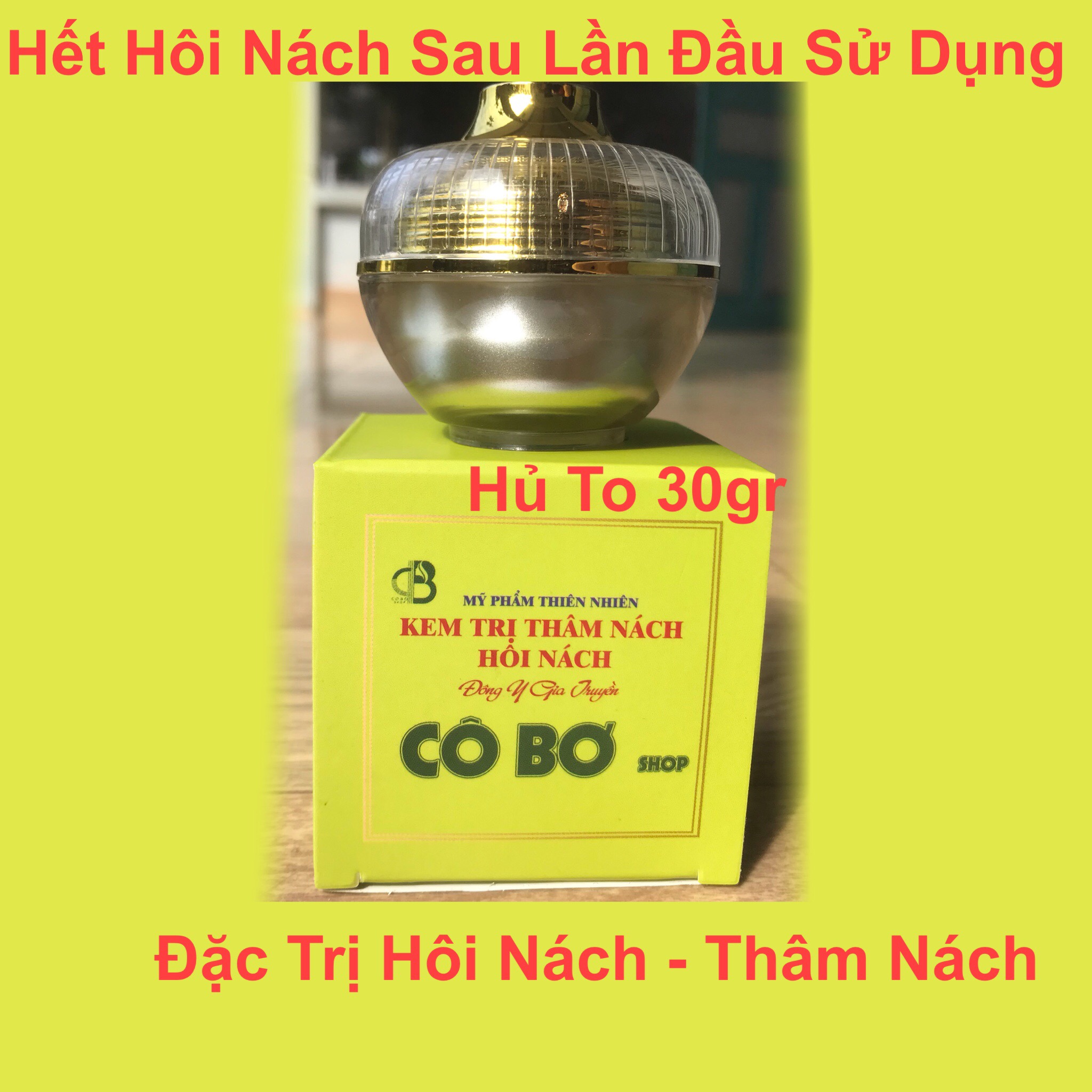 [Hoàn tiền 20%] [TEM CHÍNH HÃNG] Kem loại bỏ Thâm nách - Hôi nách Cô bơ - Hủ lớn 30 gr siêu to siêu tiết kiệm - Dưỡng trắng nách khử mùi hôi hiệu quả