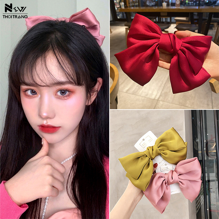 Kẹp Tóc Lụa Nơ Lolita Phong Cách Hàn Quốc - New Thoi Trang