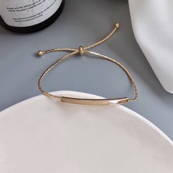 Lắc Tay Nữ Thời Trang Dạng Dây Rút Tiện Lợi Phong Cách Cá Tính Màu Sắc Vàng Kim LINDO