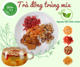 Trà đông trùng mix vị- mua 10 tặng 3 , mua 20 tặng 5 , mua 30 tặng 1 bình nước