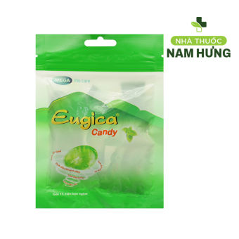 Kẹo ngậm thảo dược Eugica Candy giảm ho, đau họng gói 37.5g