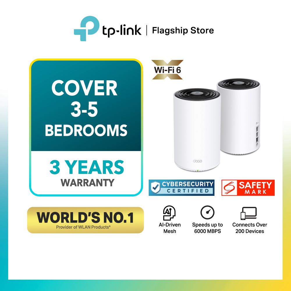 TP-LINK Deco X60(3-pack) AX5400 Dual Band Gigabit OFDMA MU-MIMO