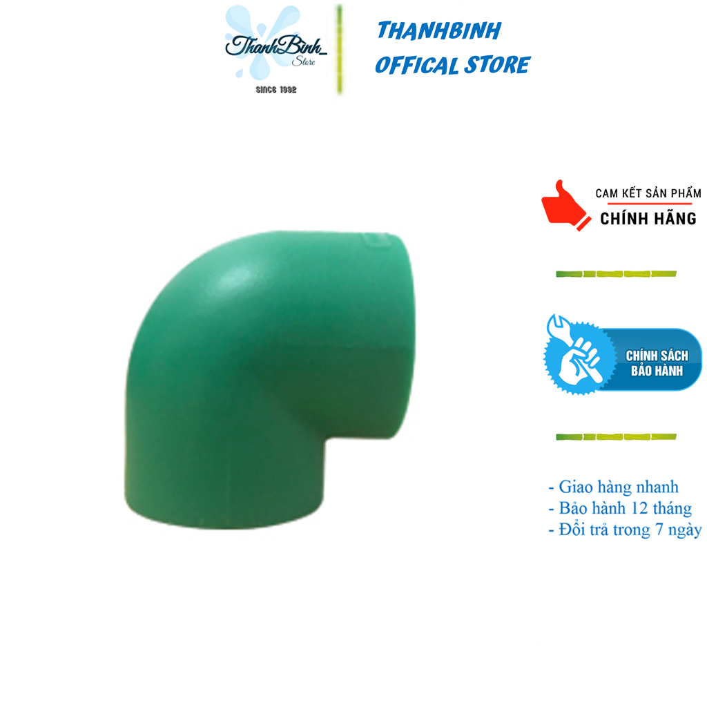 Góc nhiệt 20/ cút 90 độ ppr phi 20 mm- europipe