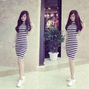 Đầm body sọc ngang cực xinh