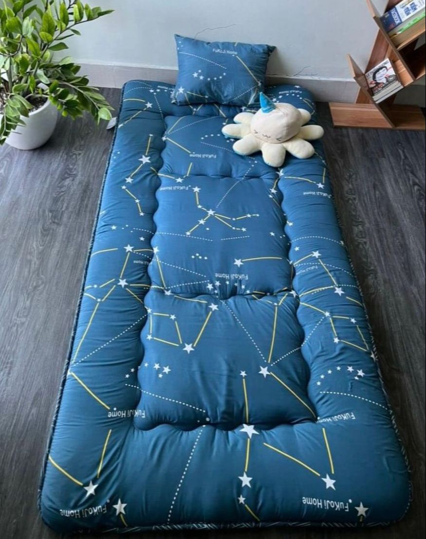 Nệm topper bông gòn xuất nhật, trải sàn tiện lợi, đệm ngủ trưa văn phòng hàng chuẩn size 1m x 2m; 1m4 x 2m; 1m6 x 2m; 1m8 x 2m