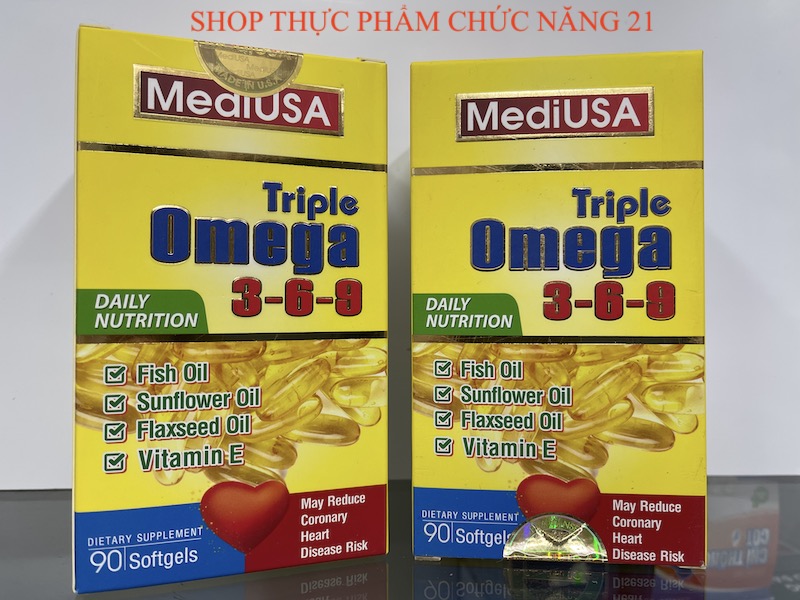 MediUSA Triple OMEGA 3-6-9 Tốt cho não bộ, tăng cường thị lực, phòng sơ vữa động mạch.
