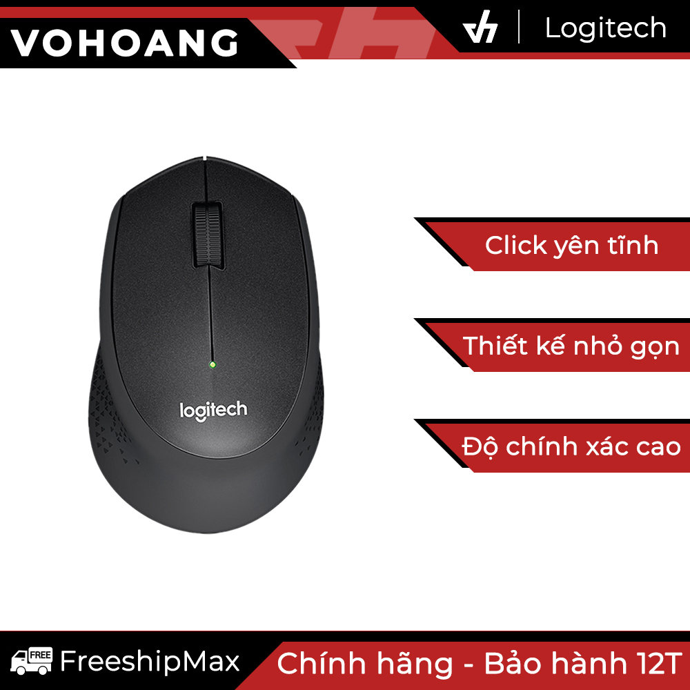 Chuột không dây yên tĩnh Logitech M331 nhỏ gọn, độ chính xác cao, pin lâu, click êm