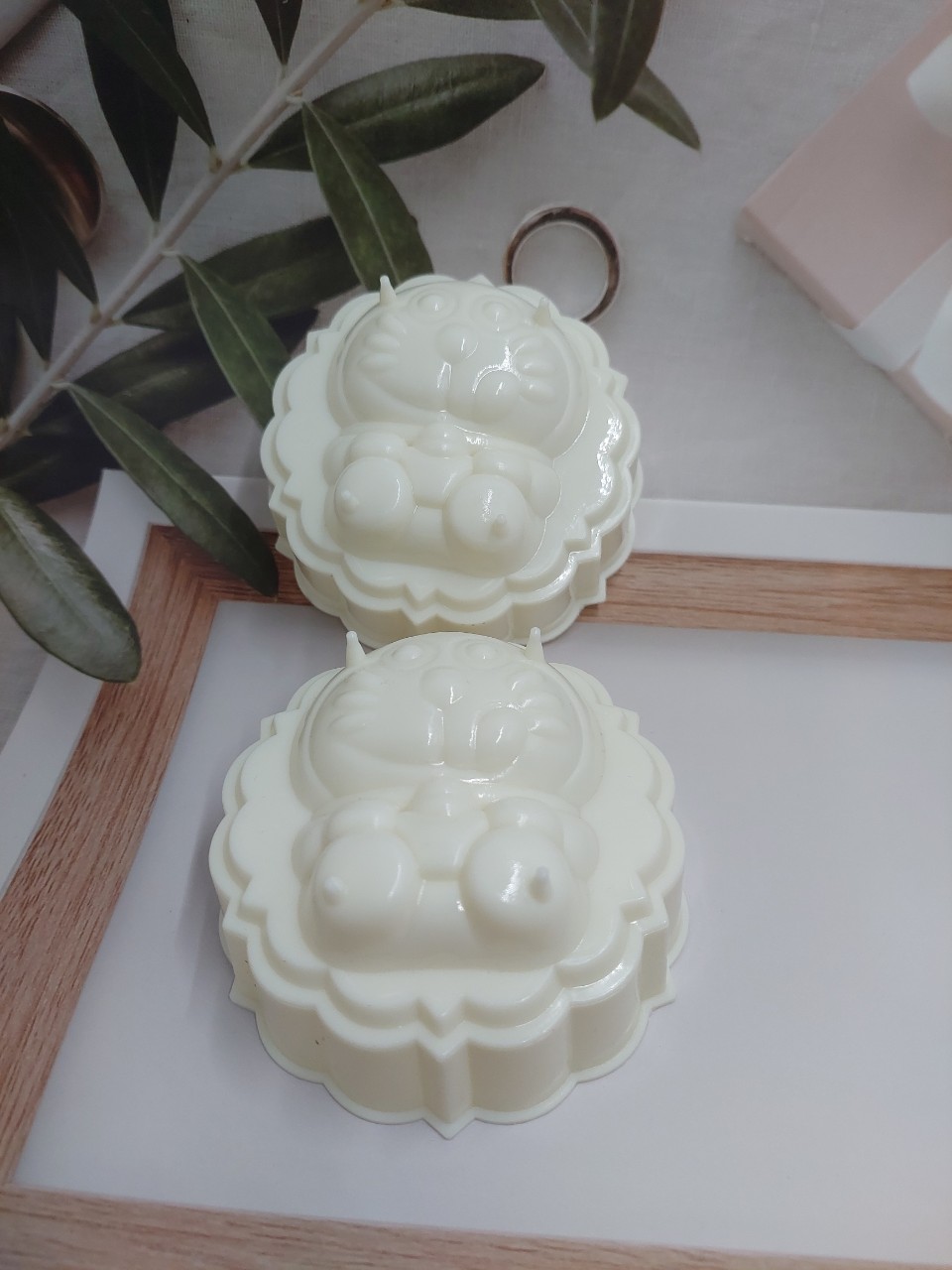 2 khuôn rau câu trung thu doremon - rt 28
