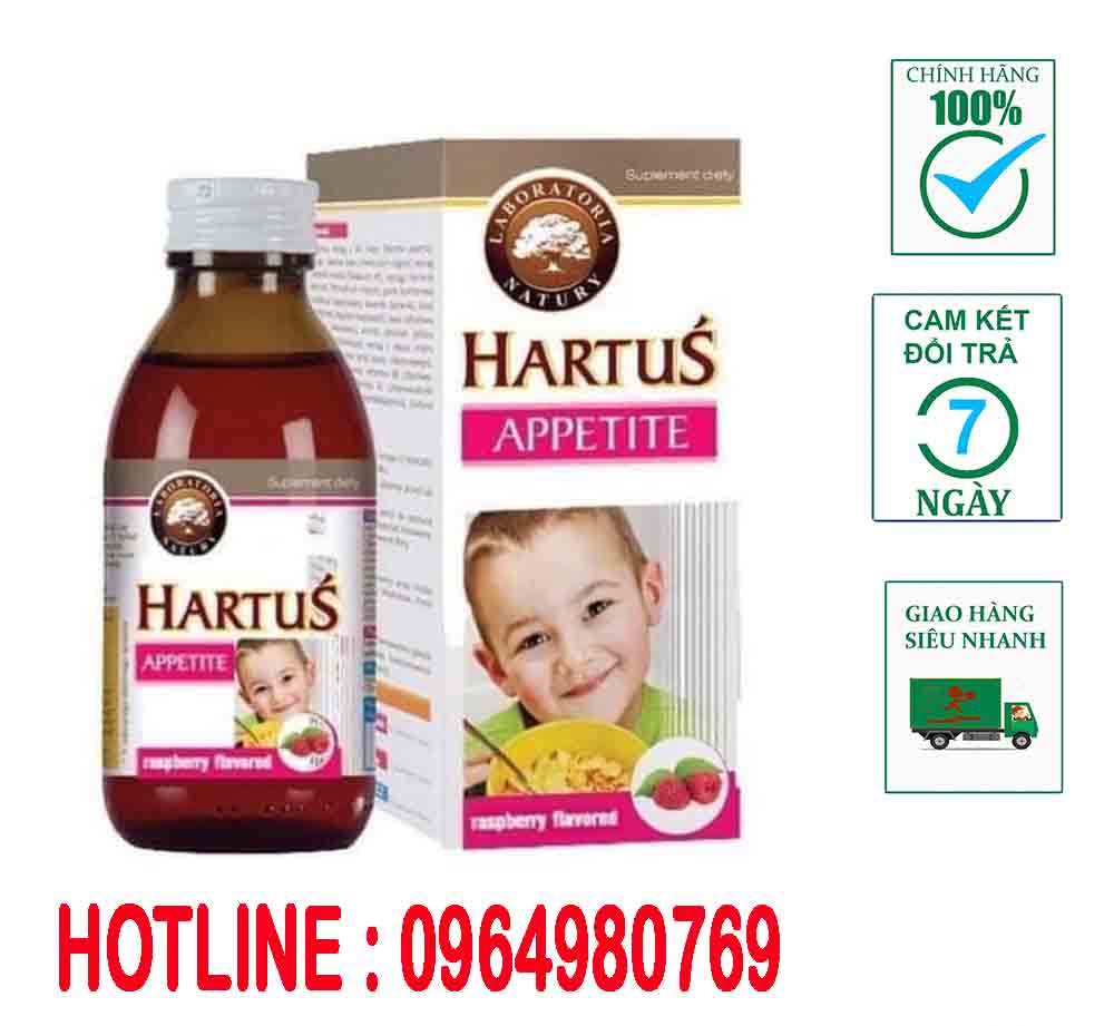 Siro ăn ngon cho bé Hartus Appetite, cải thiện chứng biếng ăn của trẻ Lọ 150ml