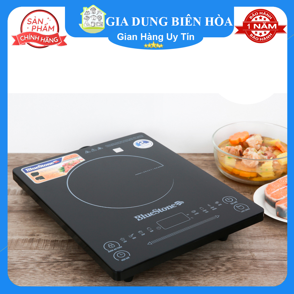 Bếp điện từ đơn· BlueStone ICB-6619và 6729.-trưng bày- 2000W Chất liệu mặt bếp:Kính Ceramic Bảng điều khiển:Cảm ứng Loại nồi nấu:Chỉ sử dụng loại nồi có đế nhiễm từ Tính năng an toàn:Khóa bảng điều khiểnTự ngắt khi