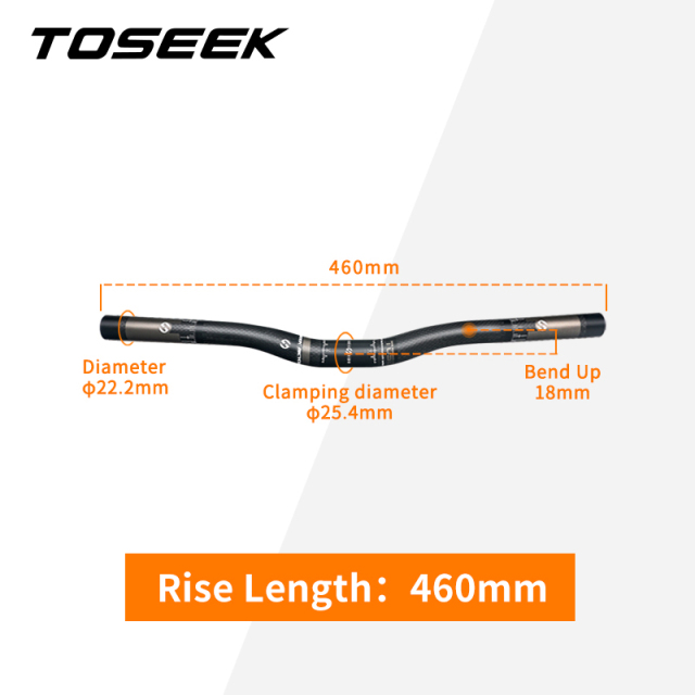 TOSEEK Ghi Đông Carbon Hoàn Toàn 25.4 Sử Dụng Cho Xe Đạp Gấp Thanh Ghi Đông Ngang 400/460/520/580/64