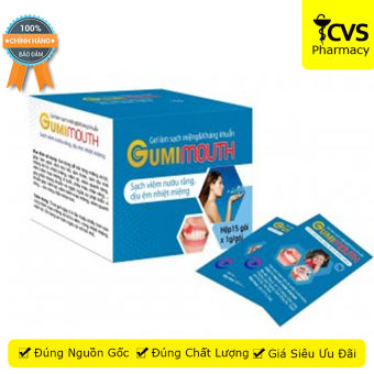 Gumimouth Dạng Gói (Hộp 15 Gói) - Sạch Viêm Nướu Răng Dịu Êm Nhiệt Miệng - cvspharmacy