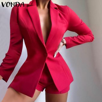 VONDA Áo Blazer Trang Trọng Công Sở Ol Thanh Lịch Thời Trang Cho Nữ (Thời trang phương Tây)