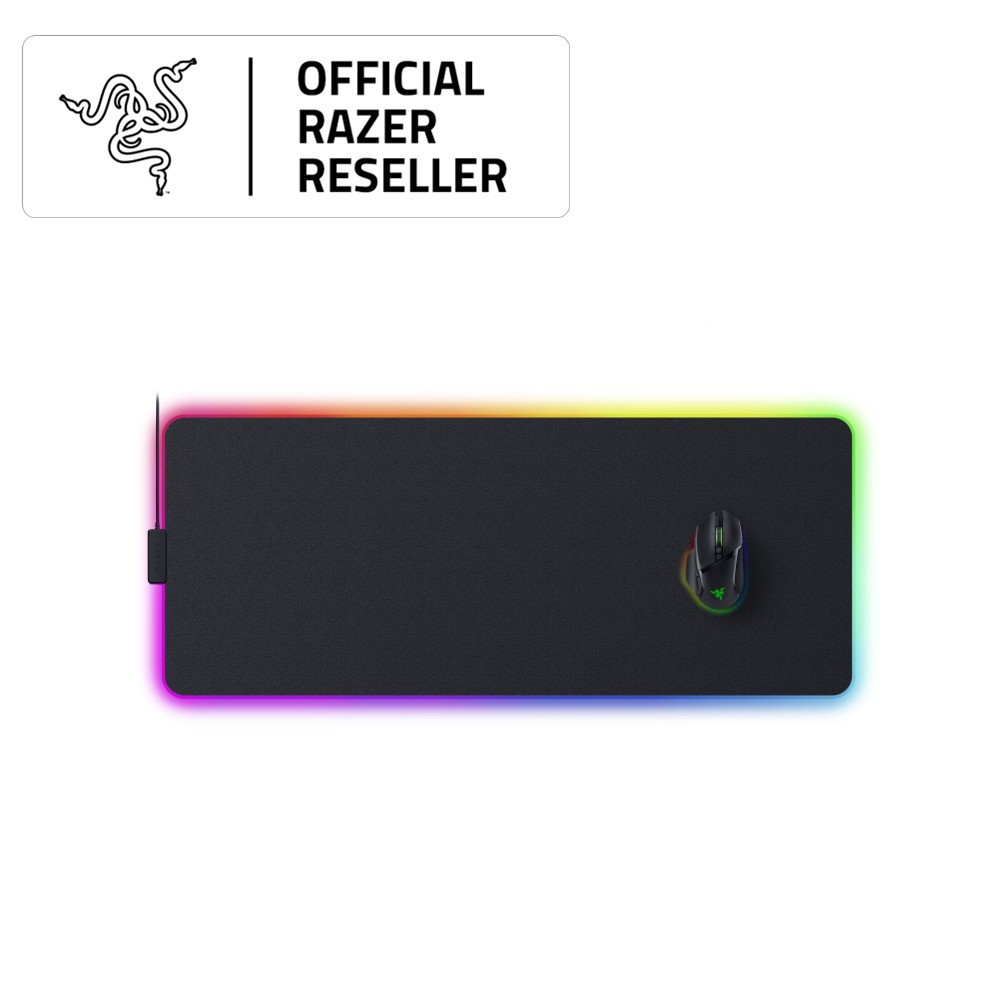 Razer Strider Chroma Rectangular Gaming Mouse pad I Hybrid Mouse Mat Chroma  RGB I Black- RZ02-04490100-R3M1