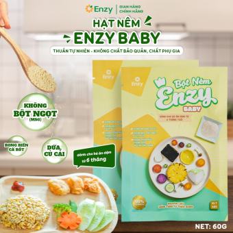 Hạt nêm Ăn Dặm Enzy, Bột Nêm Cho Bé Ăn Dặm từ 6 tháng tuổi, 100% Rau Củ, KHÔNG BỘT NGỌT