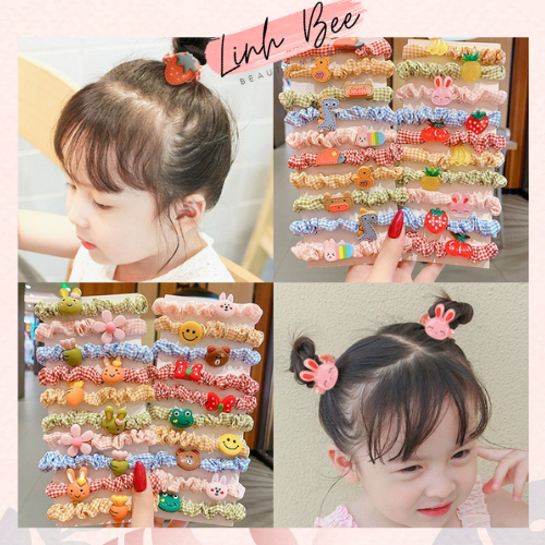 Set 10 dây cột tóc xinh xắn cho bé yêu và bạn gái