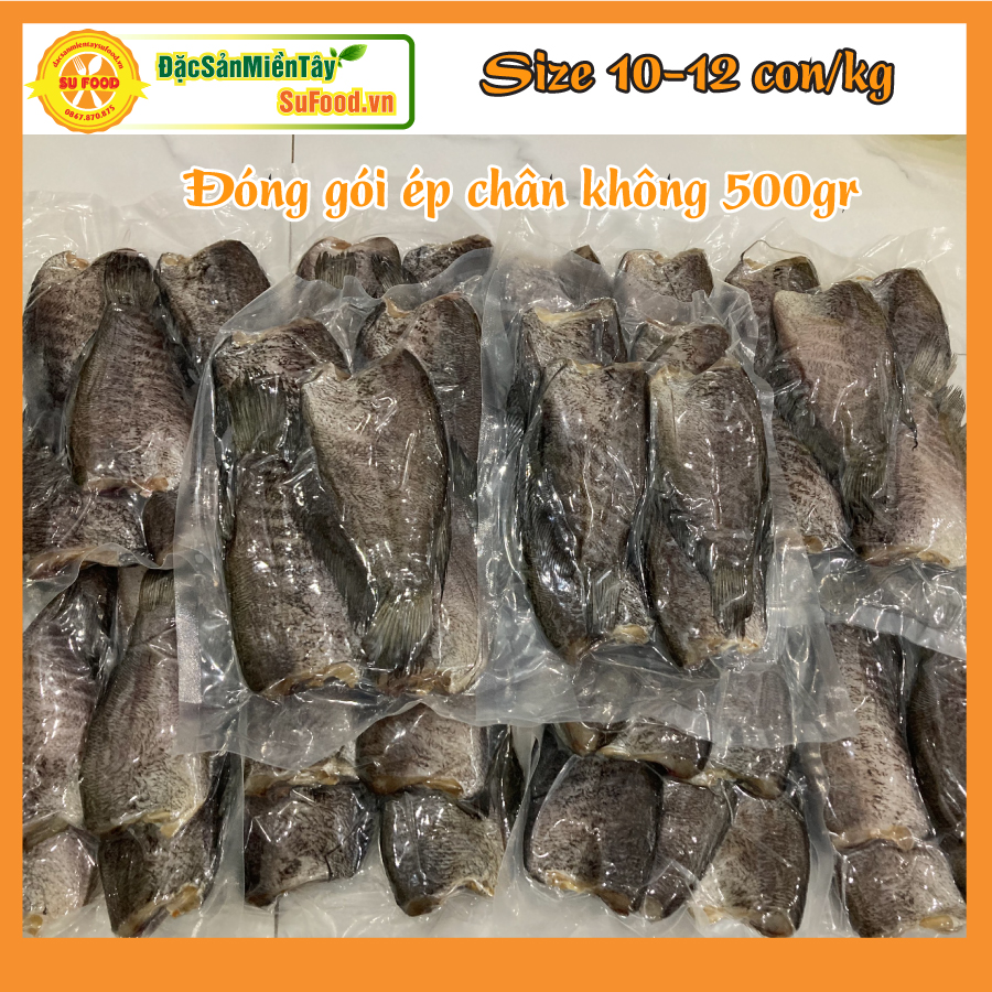 Khô cá sặc châu đốc loại con to phơi 2 nắng ướp vừa ăn loại 6 con/gói 500gr