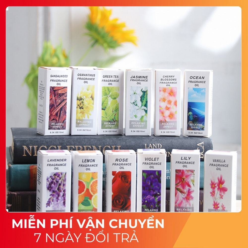 [ĐƯỢC CHỌN MÙI] Tinh dầu 10ml dành cho máy xông tinh dầu, máy khuếch tán, máy phun sương, mùi hương tự nhiên dễ chịu
